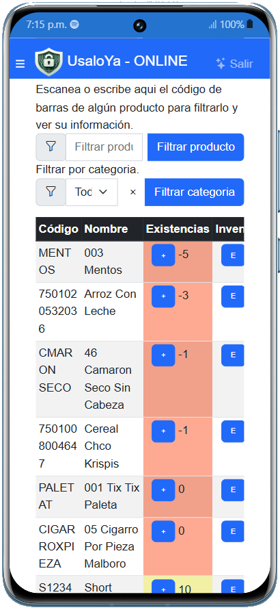 Control de Inventario